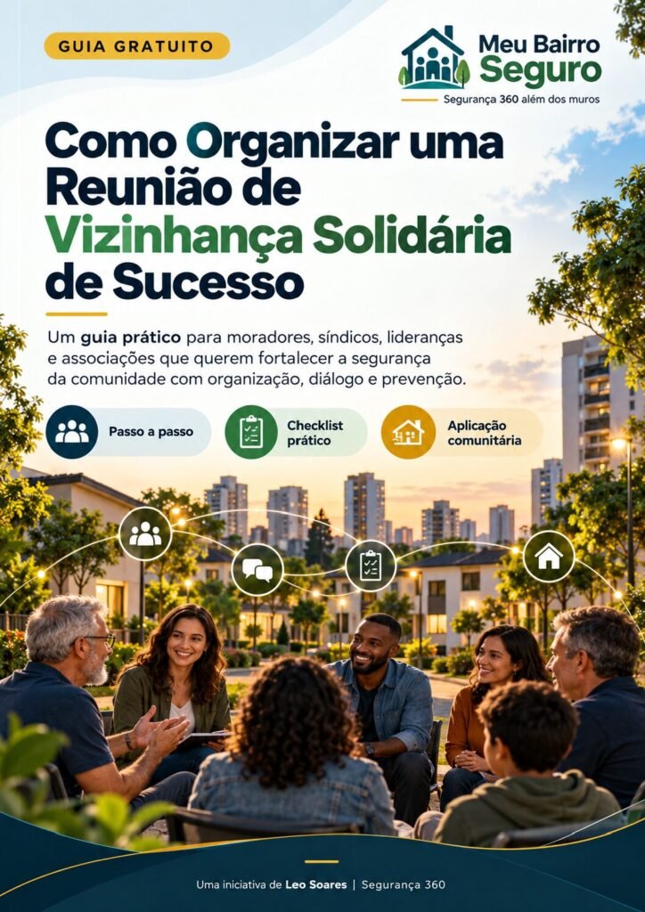 Capa do guia Como Organizar uma Reunião de Vizinhança Solidária de Sucesso